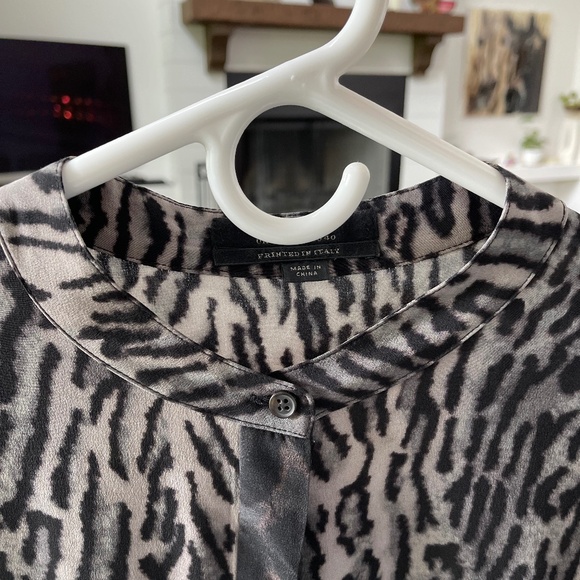 All Saints Silk Shirt Dress - Helle Sinai Big Cat Print, A BEAUTY ~ Size 8 - Picture 5 of 12